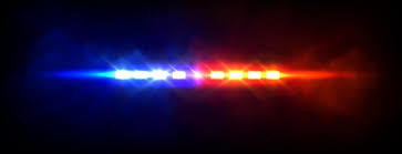 picture of police red and blue lights banner